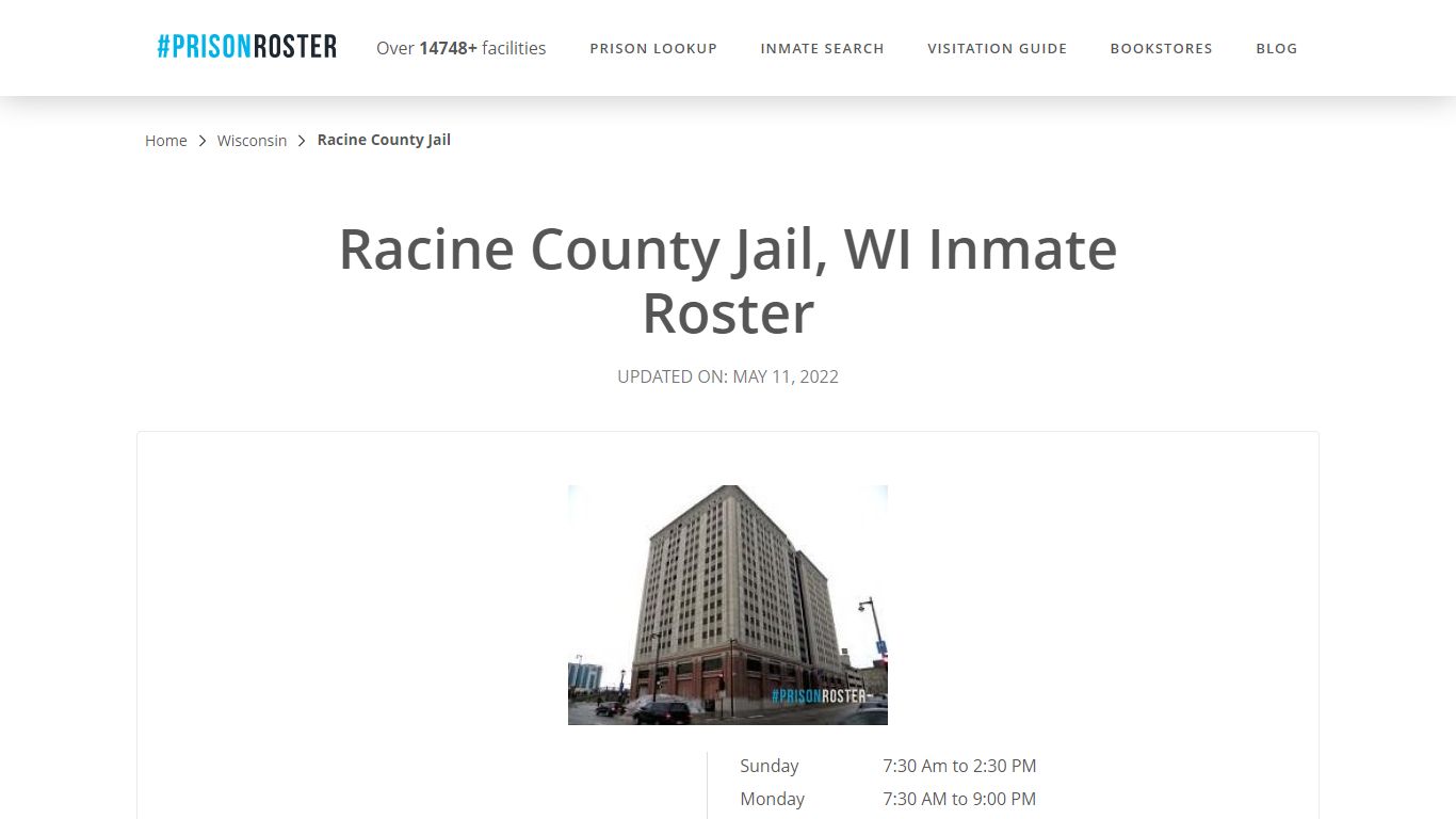 Racine County Jail, WI Inmate Roster - Prisonroster